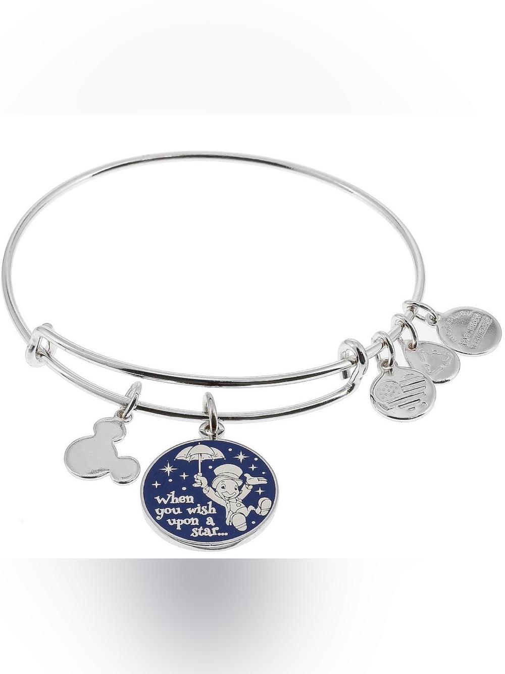 Silver Disney 'When You Wish Upon a Star' Alex and Ani Bangle Bracelet: RETIRED